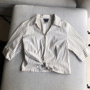 ✨Vintage Striped Tie Up Top Sz 8✨